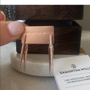 Rose gold stacked post earrings